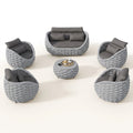 Outdoor Sectional Sofa Set Built for All-Weather Durability, Rust-Proof Aluminum Frame, Water-Repellent Cushions